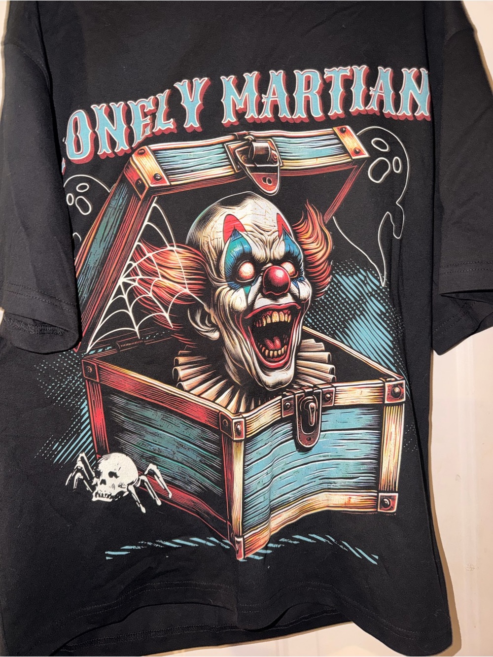 Black Graphic Clown T-Shirt